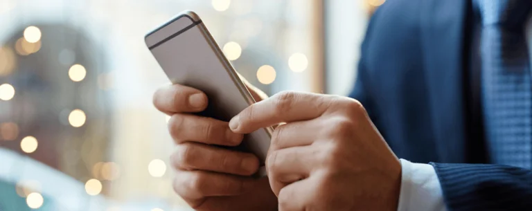 Attorney on cell phone