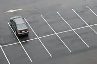 only car in a parking lot