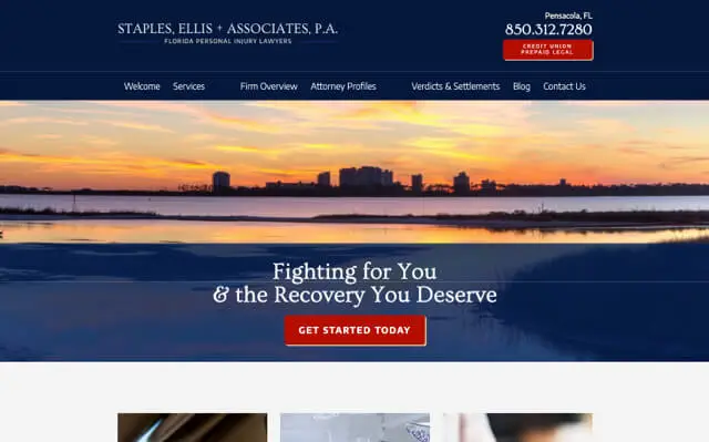Staples, Ellis & Associates, P.A. website preview
