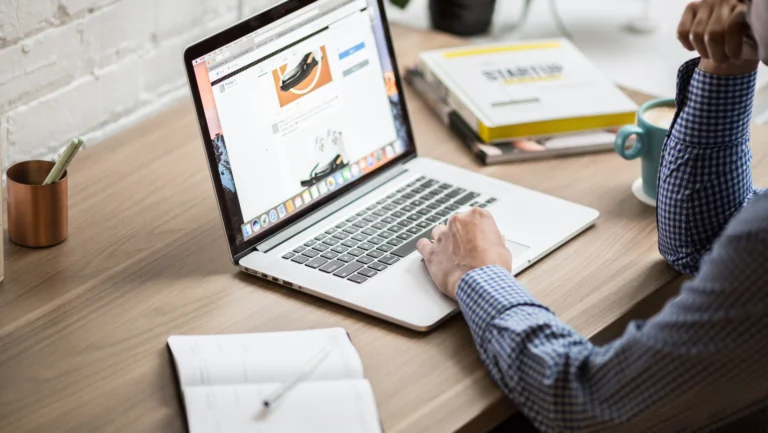 law firm website on table