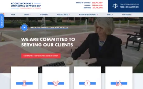 Koonz McKenney Johnson & Depaolis LLP website preview