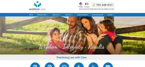 Miorini Law website preview
