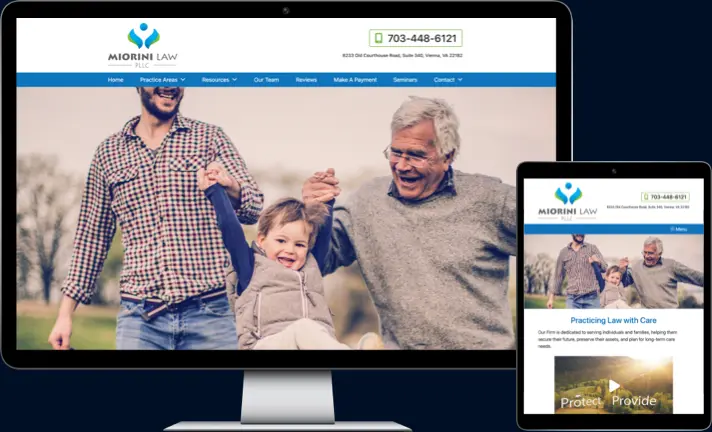 Miorini Law site preview