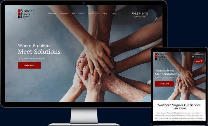 Surovell Isaacs & Levy PLC  site preview