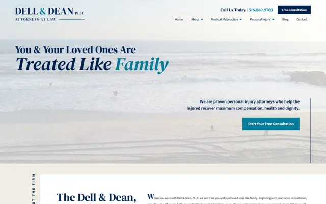 Dell & Dean, PLLC desktop website preview