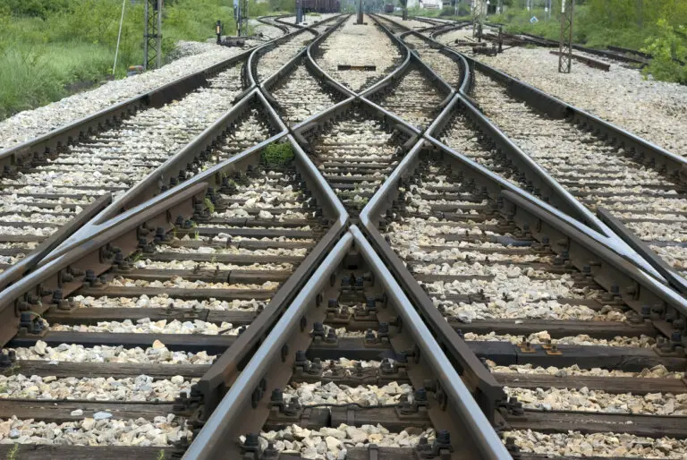 train tracks indicating a crossroads for law firms