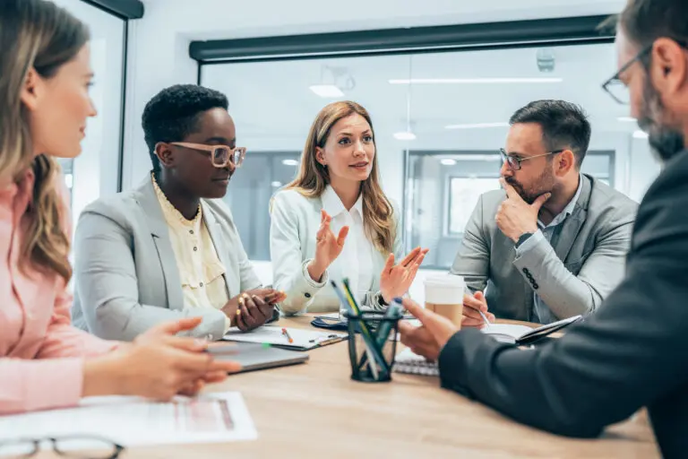 group of attorneys working on 2024 digital strategy