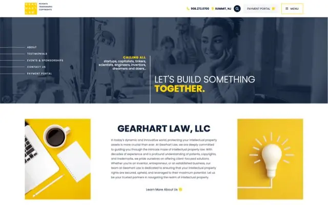 Gearhart Law website preview