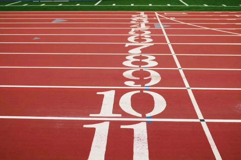 lanes on empty running track