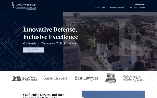 La Follette Johnson desktop website preview