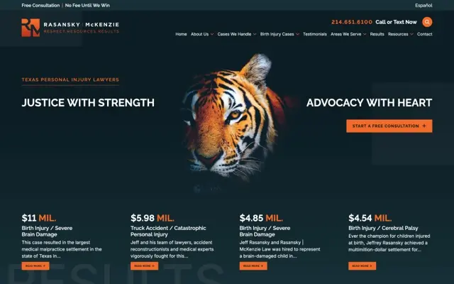 Rasansky | McKenzie desktop website preview