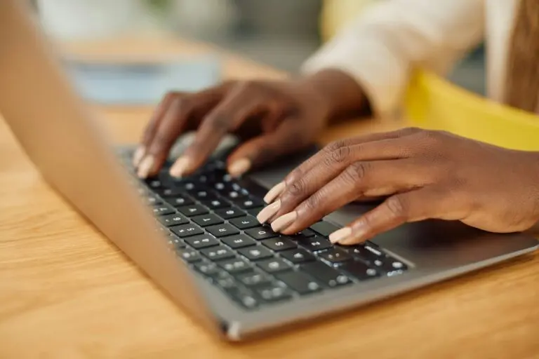 hands on keyboard typing